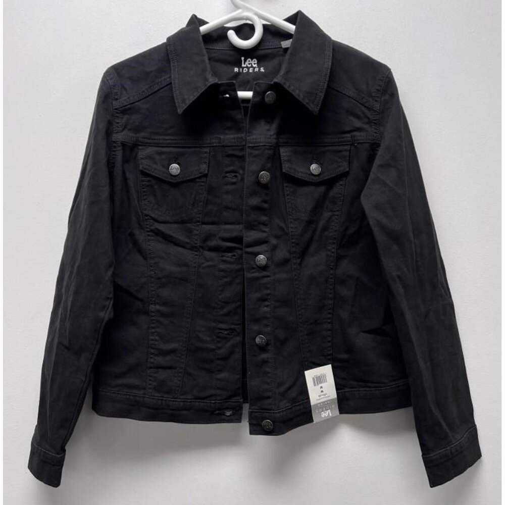 NEW Lee Riders Womens Jean Jacket black sz Medium